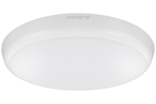 Integral LED Slimline Ceiling and Wall Light 12W 4000K 1056lm IK10 Non-Dimmable with Integrated 3hr Emergency and Microwave Sensor Function - LED Direct