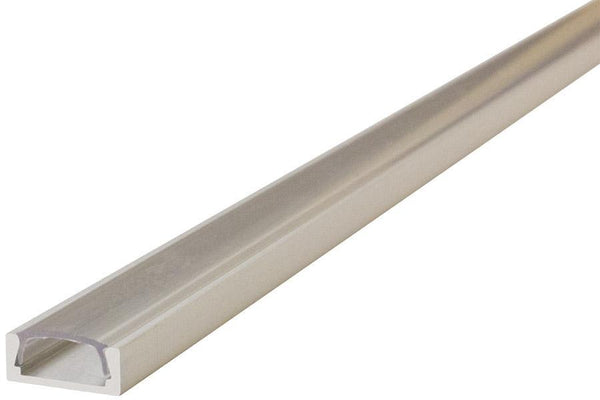 Integral LED 1M Thin Surface Mounted Aluminium Profile for Strips, Clear diffuser (cover) included - LED Direct