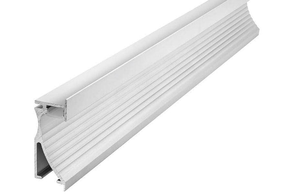 Integral LED 1M Wall Recessed Aluminium Profile for Strips, Frosted diffuser, for Max 12mm Width Strip - LED Direct