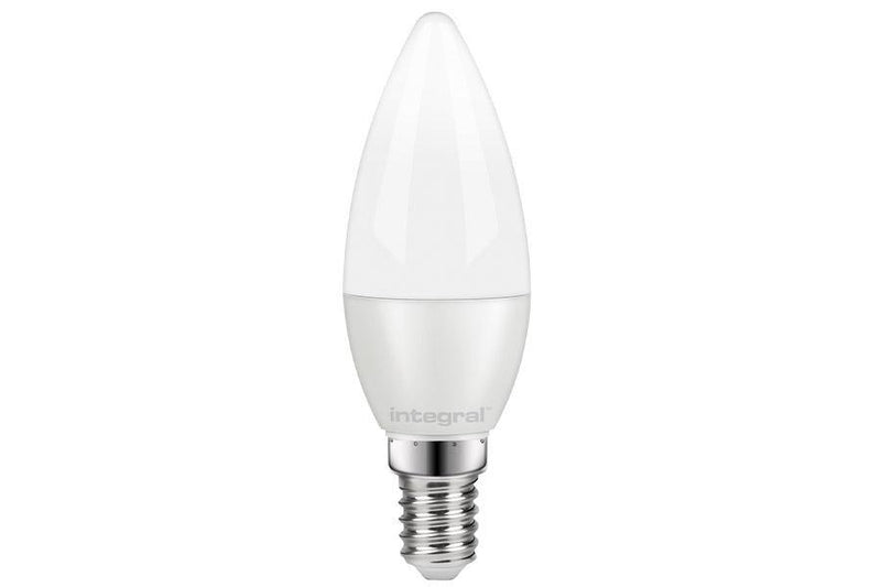 Integral LED Candle Bulb 5.6W (40W) 2700K 470lm E14 Dimmable Frosted Lamp - LED Direct