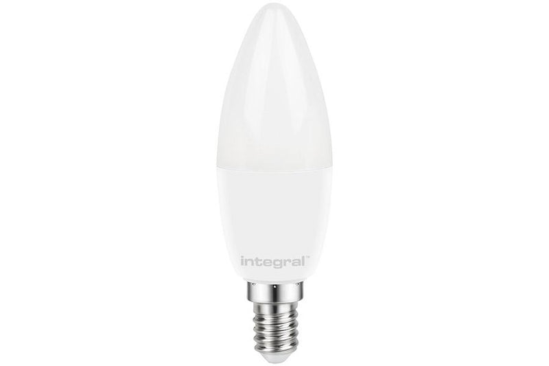 Integral LED Candle Bulb Lamp E14 7.5W (61W) 5000K 830lm Non-Dimmable 280 deg Beam Angle - LED Direct