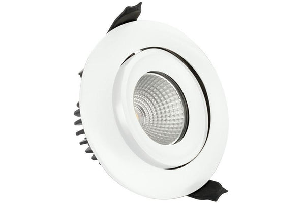Integral LED Lux Fire 92mm cut-out IP65 Fire Rated Tiltable Downlight 11W (64W) 4000K 890lm 55 deg beam angle Dimmable - LED Direct
