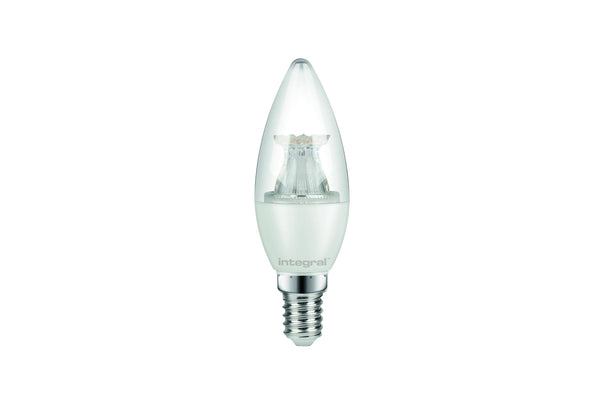 Integral LED Candle Bulb 5.5W (40W) 5000K 500lm E14 Non-Dimmable Clear Lamp - LED Direct