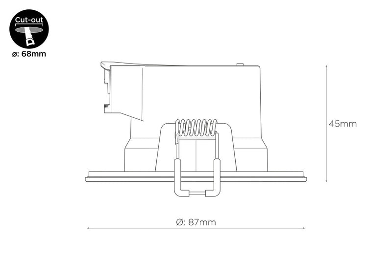 Integral LED IP65 5.5W Compact Eco Fixed 68mm Cut-out 3000/4000/6500K - LED Direct