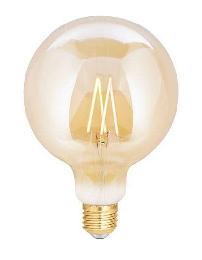 4lite WiZ Connected Smart Globe G125 Bulb Amber E27 Tuneable White & Dimmable - LED Direct