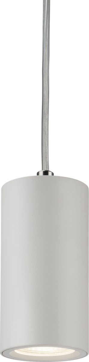 Knightsbridge Dasan Single Round Pendant Brushed White - LED Direct