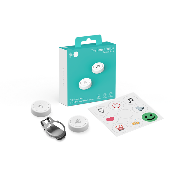 Flic 2 Smart Button Double Pack with Metal Clip - LED Direct
