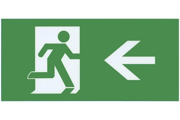 Integral LED Emergency Exit Sign legend for ILEMES006 (left arrow) - LED Direct