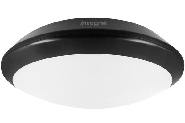 Integral LED Tough-Shell+ Bulkhead (Black) 24W 4000K 2500lm IK10 with adjustable Microwave Sensor - LED Direct