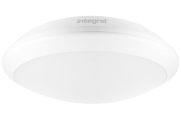 Integral LED Tough-Shell+ Bulkhead (White) 308mm 15W 4000K 1500lm with side conduit entry - LED Direct