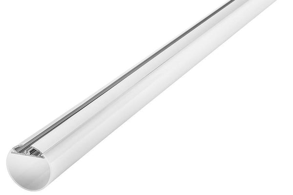 Integral LED 2M 30mm diameter Round Aluminium Profile for Strips, Frosted Diffuser, for Max 2 x 10mm Width Strip - LED Direct