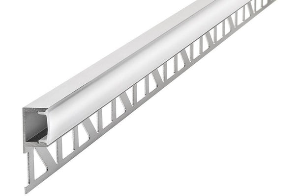 Integral LED 2M Plaster-in Aluminium Profile for Strips, Frosted Diffuser, for Max 12mm Width Strip - LED Direct