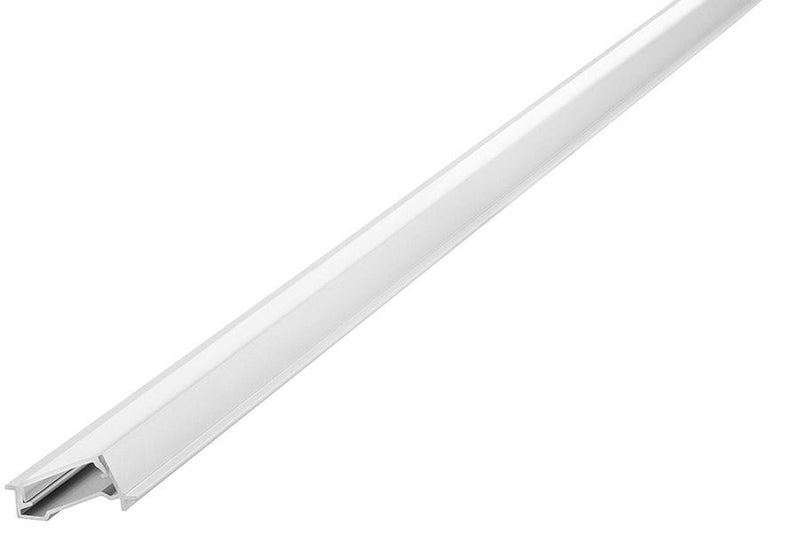 Integral LED 2M Recessed Aluminium Profile 70 degree for Strips, Frosted diffuser, for Max 12mm Width IP65 strip - LED Direct