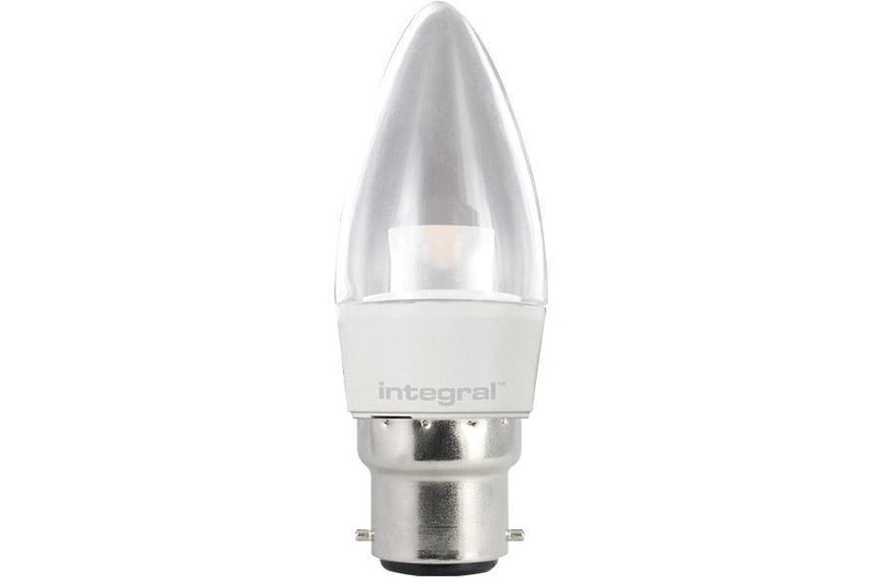 Integral LED Candle Bulb 3.1W (25W) 2700K 250lm B22 Non-Dimmable Clear Lamp - LED Direct