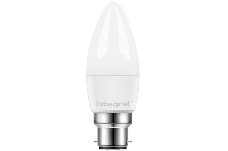 Integral LED Candle Bulb 5.5W (40W) 2700K 470lm B22 Non-Dimmable Frosted Lamp - LED Direct