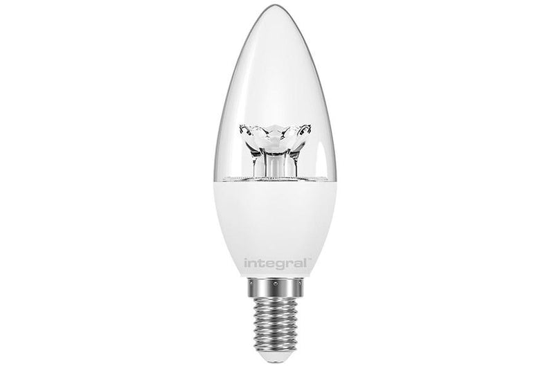 Integral LED Candle Bulb 5.5W (40W) 2700K 470lm E14 Non-Dimmable Clear Lamp - LED Direct