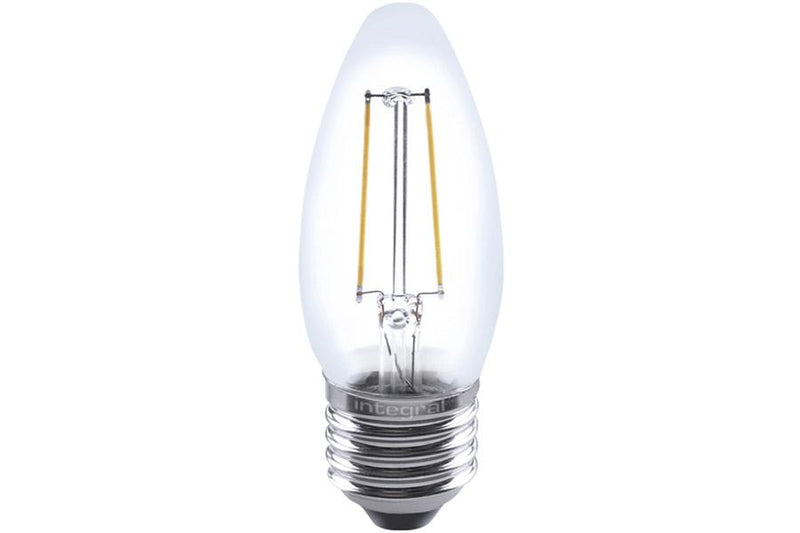 Integral LED Candle Bulb Full Glass Omni-Lamp 2W (25W) 2700K 250lm E27 Non-Dimmable 330 deg Beam Angle - LED Direct