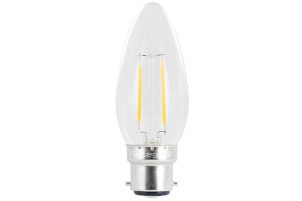 Integral LED Candle Full Glass Bulb Omni-Lamp 2W (25W) 2700K 250lm B22 Non-Dimmable 300 deg Beam Angle - LED Direct