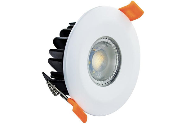 Integral LED Colour Switching Fire Rated Downlight 70mm Cut-Out 6W (43W) 3000K-4000K-5000K 500lm Dimmable 38 Deg Beam Angle - LED Direct