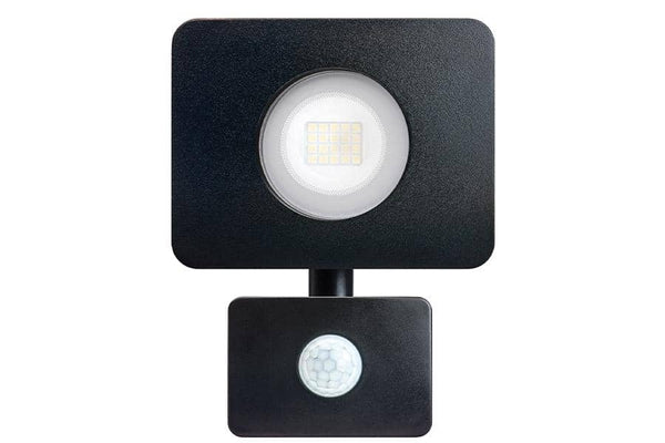 Integral LED Compact-Tough Floodlight -Black 20W 3000K 1800lm Non-Dimmable with PIR Sensor and Override Function - LED Direct