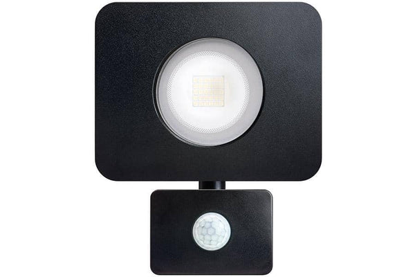 Integral LED Compact-Tough Floodlight (Black) 30W 4000K 2700lm Non-Dimmable with PIR Sensor and Override Function - LED Direct