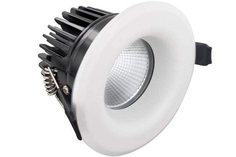 Integral LED Lux Fire 70mm cut-out IP65 Fire Rated Downlight 12W (61W) 3000K 850lm 55 deg beam angle Dimmable - LED Direct
