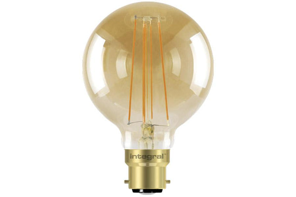Integral LED Sunset Vintage Globe 125mm 5W (40W) 1800K 380lm B22 Dimmable Lamp - LED Direct