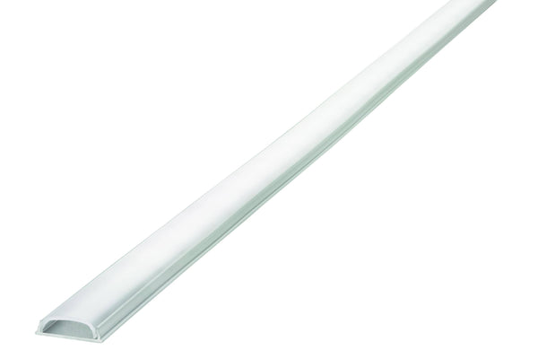 Integral LED 1M Bendable Surface Mounted Aluminium Profile for Strips, Frosted Diffuser, for Max 12mm Width Strip - LED Direct