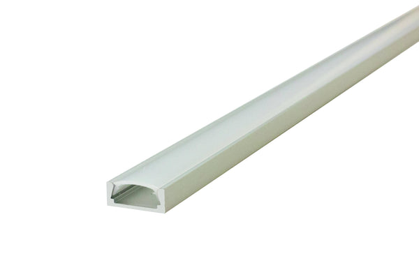 Integral LED 1M Thin Surface Mounted Aluminium Profile for Strips, Frosted diffuser (cover) included - LED Direct