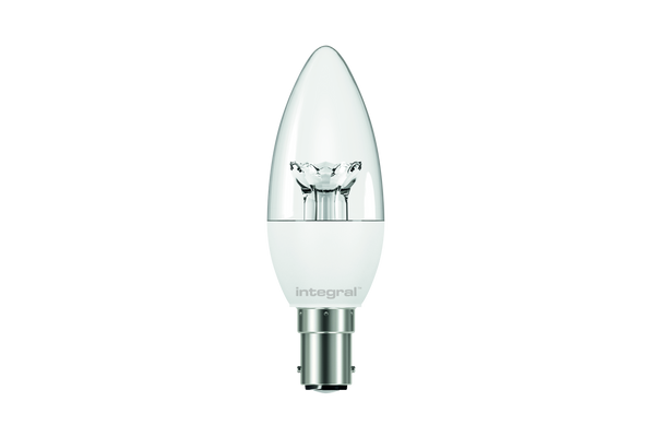 Integral LED Candle Bulb 3.4W (25W) 2700K 250lm B15 Non-Dimmable Clear Lamp - LED Direct
