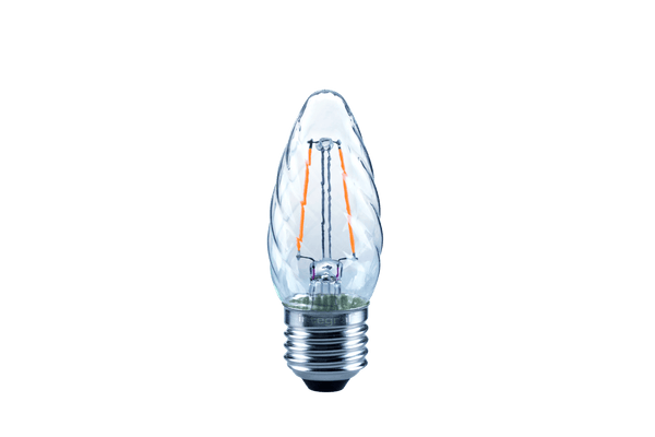 Integral LED Candle Bulb Filament Twisted Omni Lamp E27 2W (25W) 2700K 230lm Non-Dimmable 300 deg Beam Angle - LED Direct