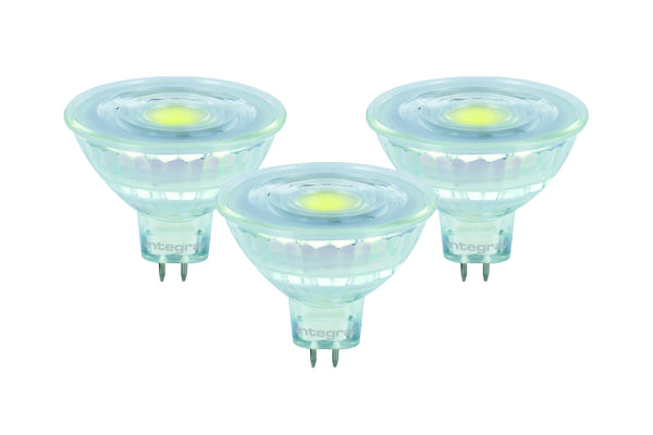 Integral LED MR16 Glass GU5.3 5.2W (37W) 4000K 470lm Dimmable Lamp - 3 PACK - LED Direct
