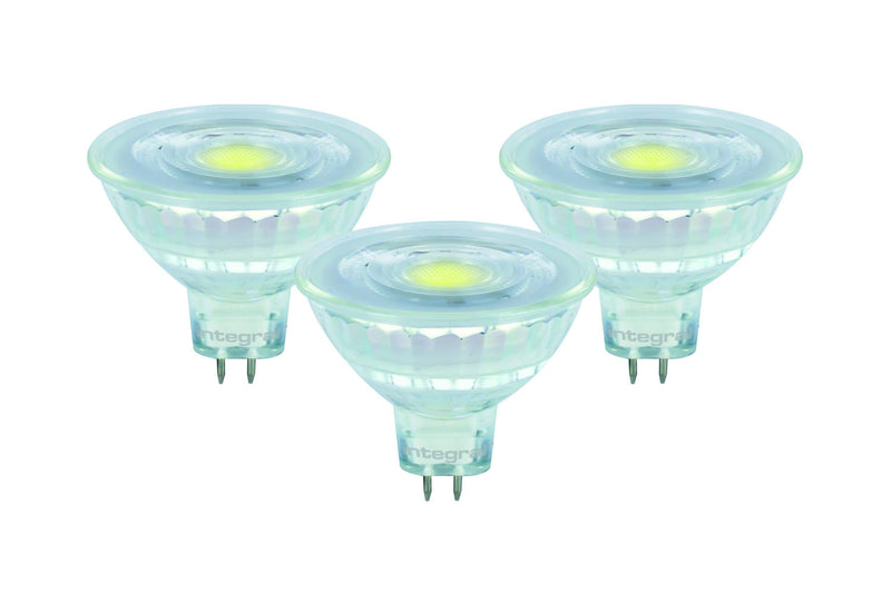 Integral LED MR16 Glass GU5.3 5.2W (37W) 4000K 470lm Dimmable Lamp - 3 PACK - LED Direct