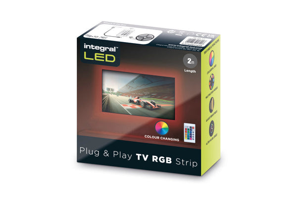 Integral LED Plug and Play TV Strip IP20 2M RGB with IR Controller and USB Connector - LED Direct