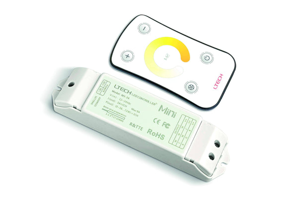 Integral LED Remote Control and Receiver for Colour Temperature Changing LED Strip - LED Direct