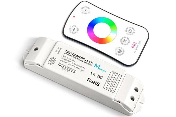 Integral LED RF Wireless RGBW Receiver with Touch Remote Controller - LED Direct