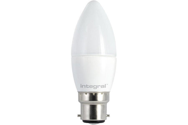 Integral LED Bulb Candle 6.2W (40W) 2700K 470lm B22 Dimmable Frosted-Lamp - LED Direct