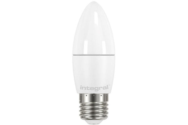 Integral LED Candle Bulb 5.5W (40W) 2700K 470lm E27 Non-Dimmable Frosted Lamp - LED Direct