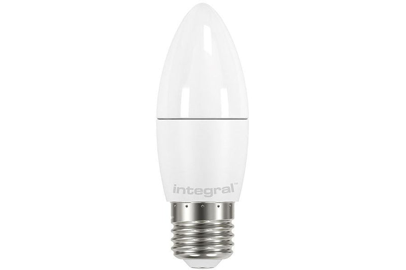 Integral LED Candle Bulb 5.5W (40W) 2700K 470lm E27 Non-Dimmable Frosted Lamp - LED Direct