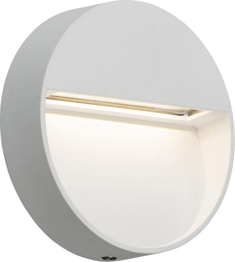 Knightsbridge IP44 2W LED Round Wall/Guide Light - White - LED Direct