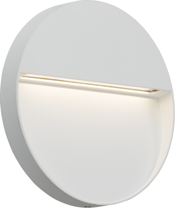 Knightsbridge IP44 4W LED Round Wall/Guide light - White - LED Direct