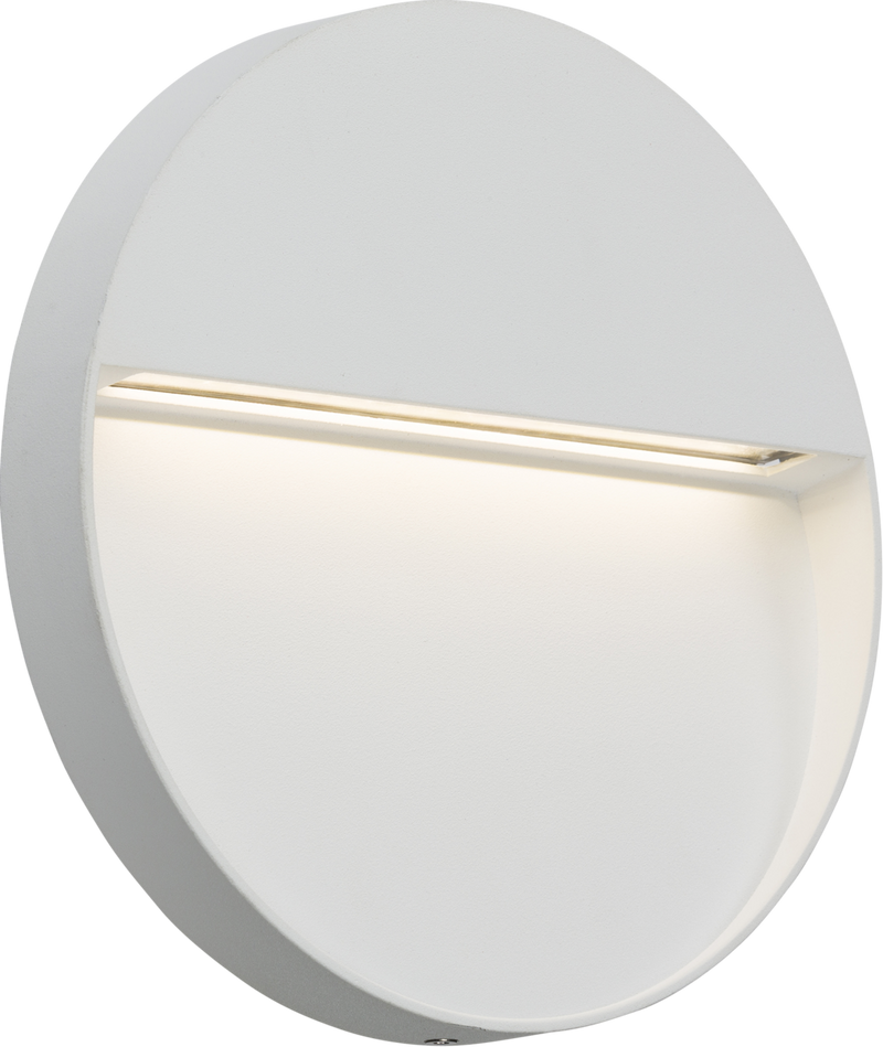 Knightsbridge IP44 4W LED Round Wall/Guide light - White - LED Direct