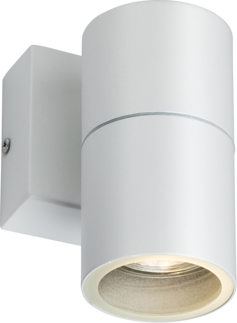 Knightsbridge IP54 GU10 Fixed Single Wall Light - White - LED Direct